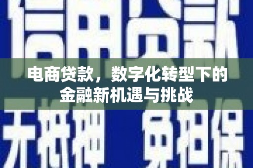 北投电商贷款，数字化转型下的金融新机遇与挑战