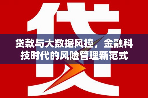 北投贷款与大数据风控，金融科技时代的风险管理新范式