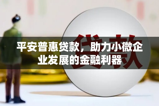 北投平安普惠贷款，助力小微企业发展的金融利器