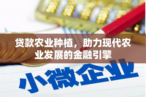 北投贷款农业种植，助力现代农业发展的金融引擎