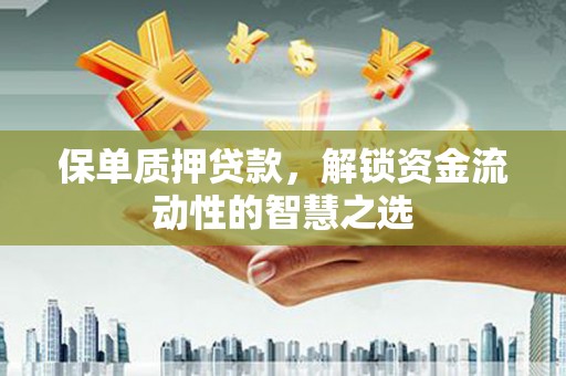 北投保单质押贷款，解锁资金流动性的智慧之选