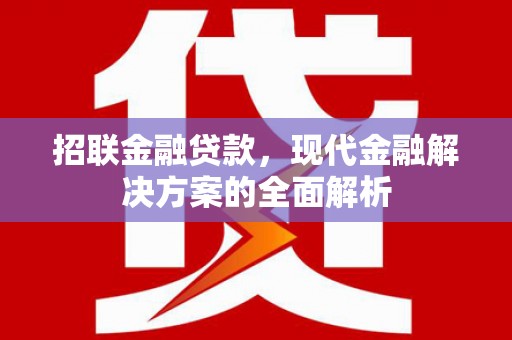 北投招联金融贷款，现代金融解决方案的全面解析