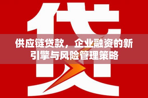 北投供应链贷款，企业融资的新引擎与风险管理策略