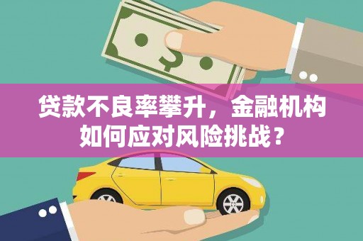 北投贷款不良率攀升，金融机构如何应对风险挑战？