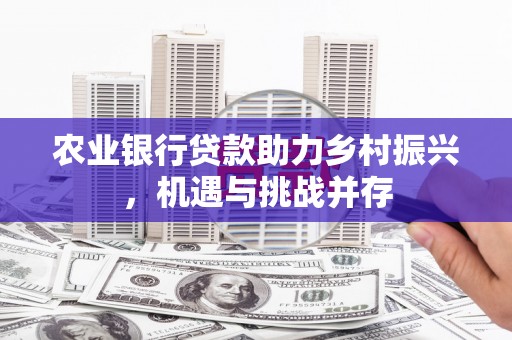 北投农业银行贷款助力乡村振兴，机遇与挑战并存
