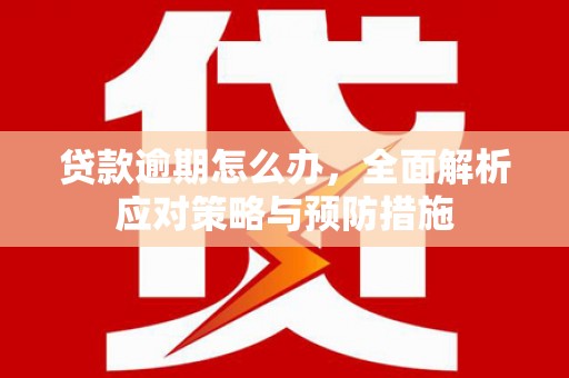 北投贷款逾期怎么办，全面解析应对策略与预防措施