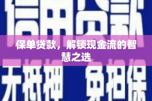 北投保单贷款，解锁现金流的智慧之选
