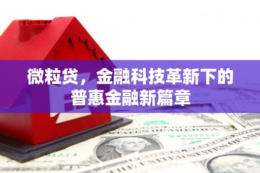 北投微粒贷，金融科技革新下的普惠金融新篇章