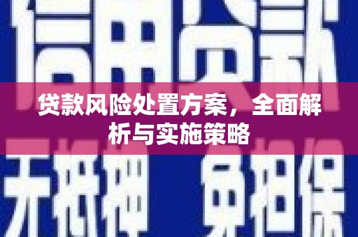 北投贷款风险处置方案，全面解析与实施策略