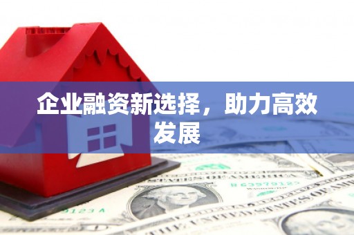 北投企业融资新选择，助力高效发展
